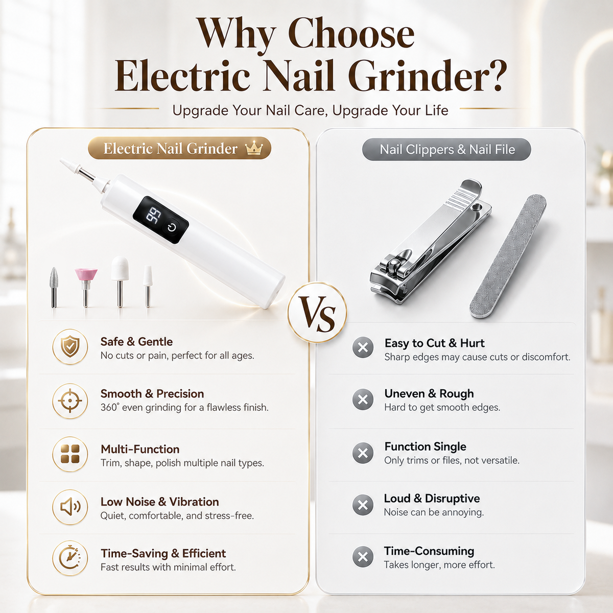 ✨  Jorenix® Professional Electric Nail Drill Kit – Salon-Quality Manicure & Pedicure at Home