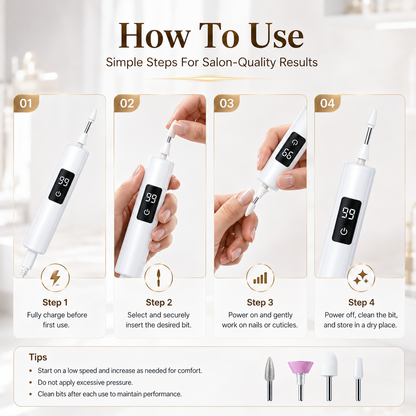 ✨  Jorenix® Professional Electric Nail Drill Kit – Salon-Quality Manicure & Pedicure at Home