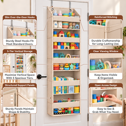 ✨ TODAY'S SPECIAL OFFER — Jorenix® 6-Tier Over-the-Door Organizer – More Storage, Zero Floor Space