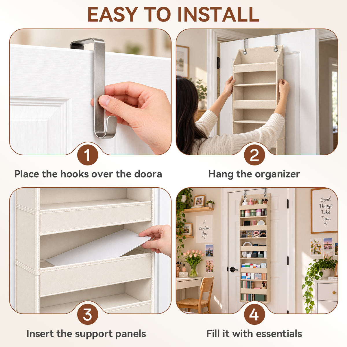 40% OFF — Jorenix® 6-Tier Over-the-Door Organizer with Pockets for Bedroom, Bathroom, Pantry & Closet