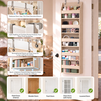 ✨ TODAY'S SPECIAL OFFER — Jorenix® 6-Tier Over-the-Door Organizer – More Storage, Zero Floor Space