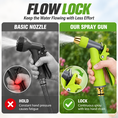All-in-One 5-Piece Adjustable Hose Spray Gun Set for Cleaning, Rinsing & Watering