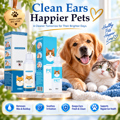 🐶🐱 Jurevon® Pet Ear Cleaner – Deeper Routine Cleaning for Dogs & Cats