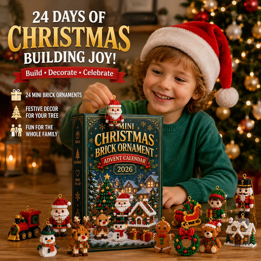 🎅 Last Day to Save 40%🎄24-Day Christmas Advent Calendar – 24 Buildable Ornaments for Kids, Family Fun & Holiday Decor | Jorenix®