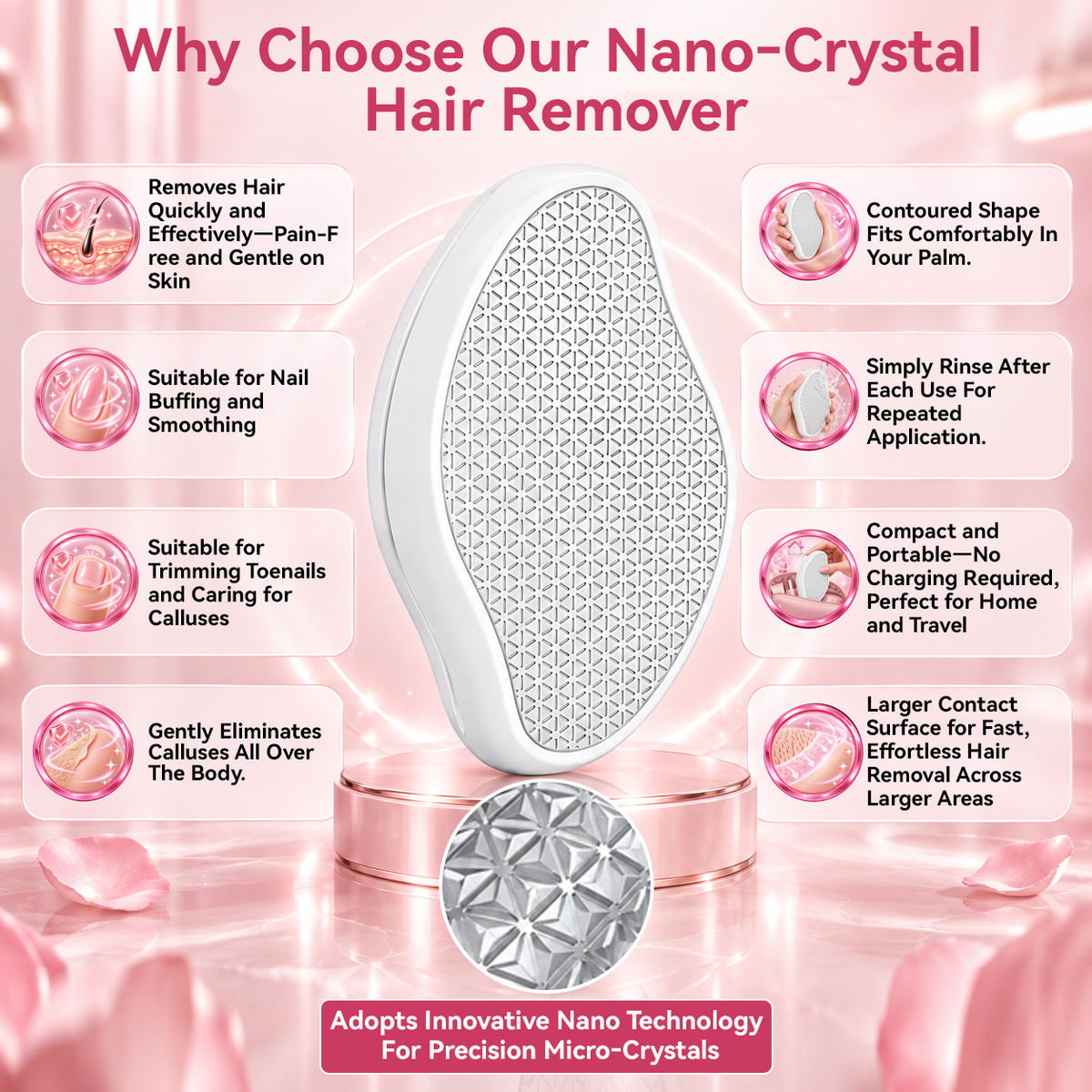 ✨ Jurevon® Crystal Hair Remover with Protective Cover — 35% OFF