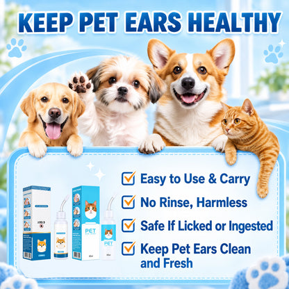 🐶🐱 Jurevon® Pet Ear Cleaner – Deeper Routine Cleaning for Dogs & Cats