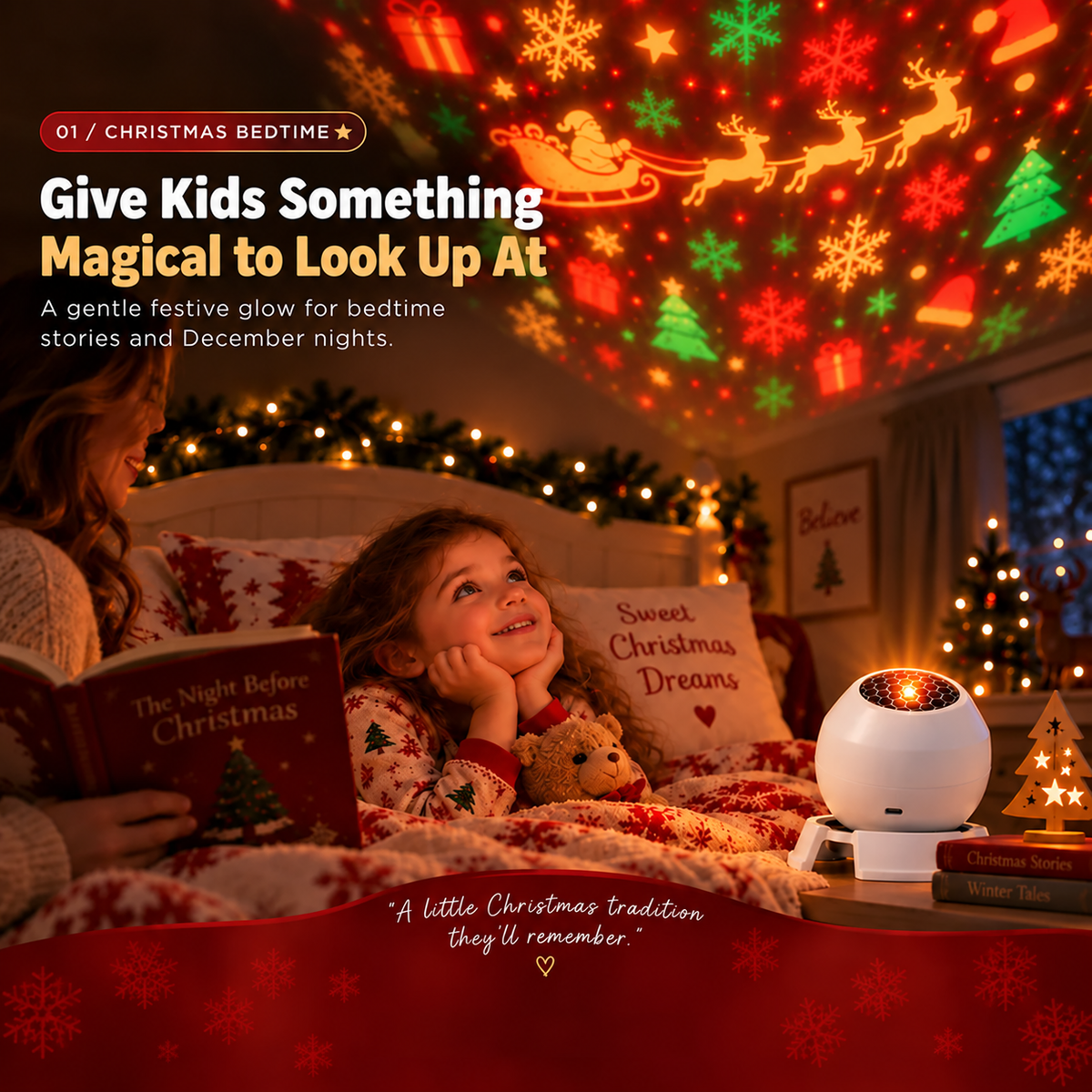 🎅Magical Christmas Projection Night Light – Transform Any Room Into A Holiday Wonderland