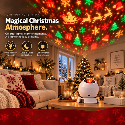 🎅Magical Christmas Projection Night Light – Transform Any Room Into A Holiday Wonderland