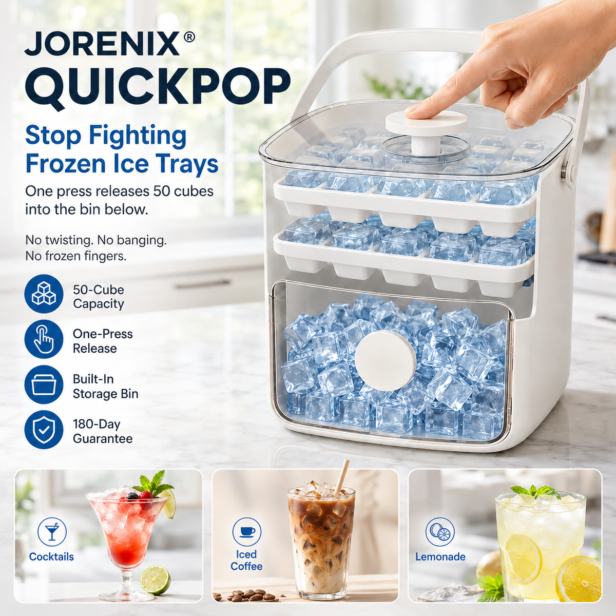 ✨ Jorenix® QuickPop – The Last Ice Tray You’ll Ever Need