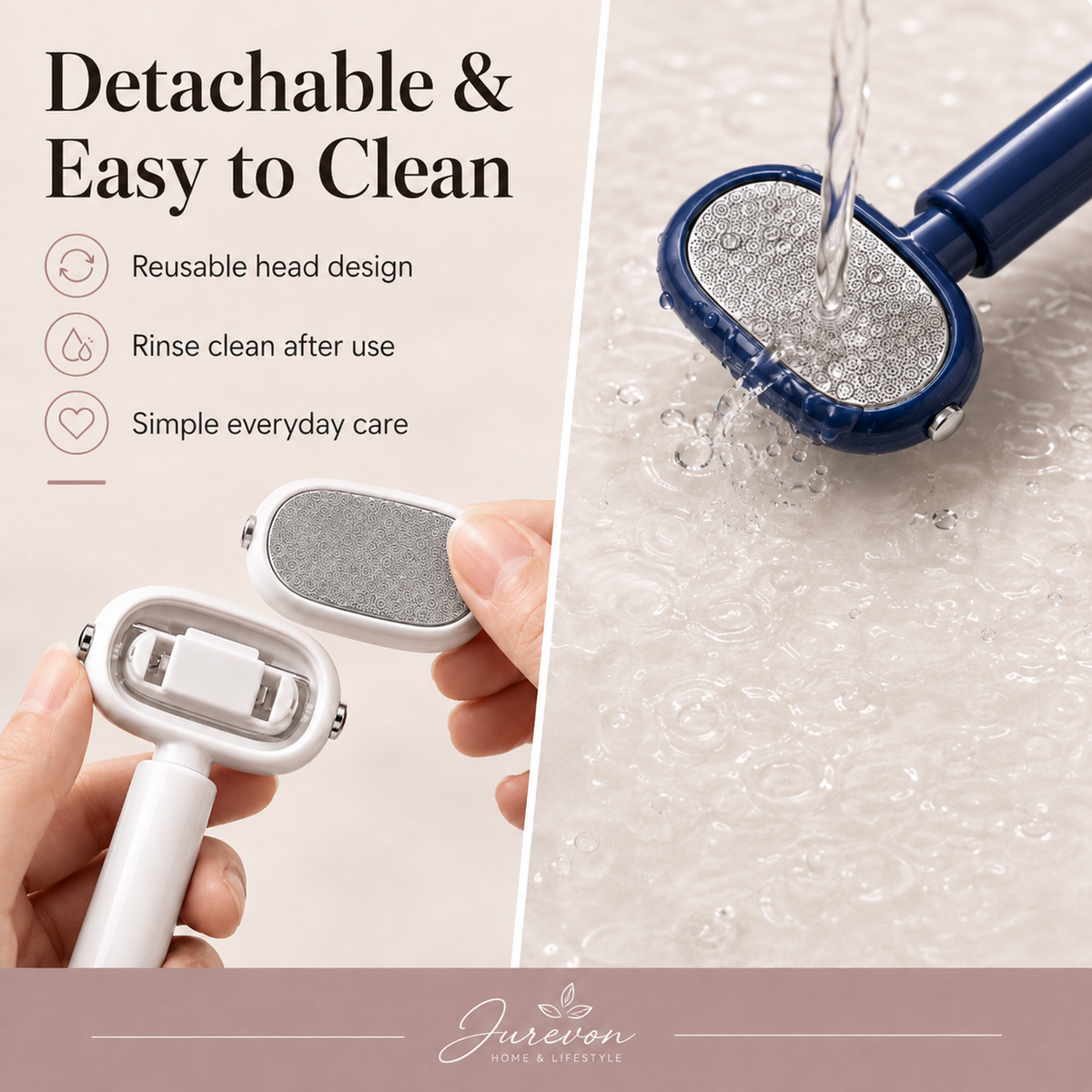 ✨ Jurevon® 2-in-1 Foot File – Dual-Sided Callus Remover for Smooth, Soft Feet