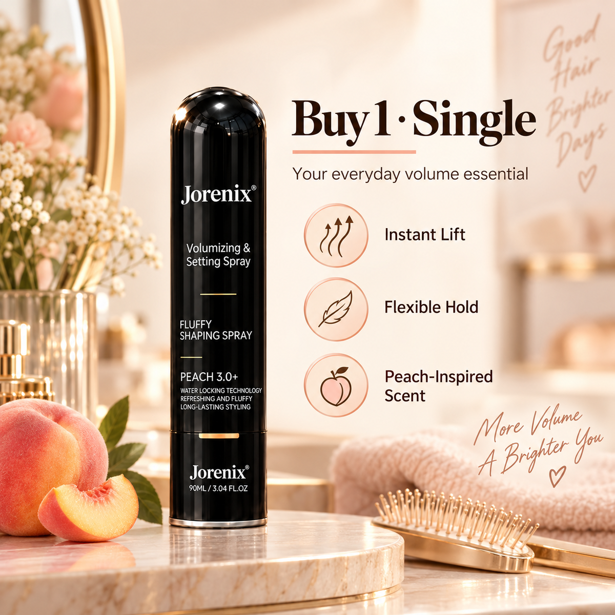 ✨ Jorenix® Volumizing & Setting Spray – Instant Lift & Flexible All-Day Hold