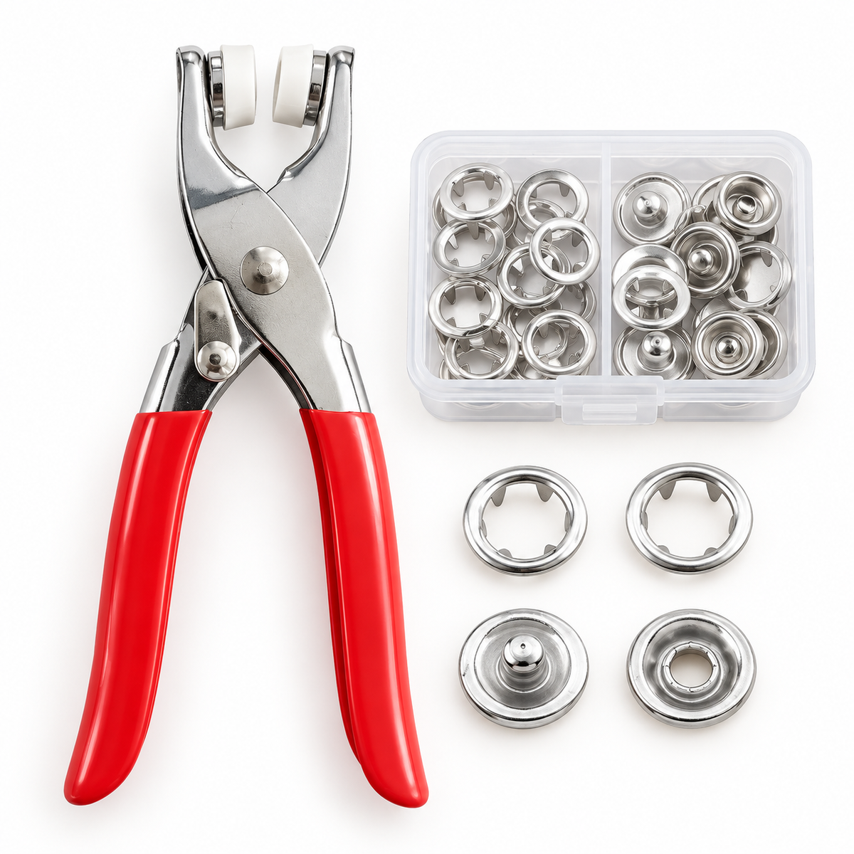 🔥Metal Snap Buttons with Fastener Plier Tool Kit!