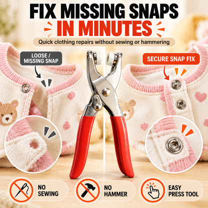 🔥Metal Snap Buttons with Fastener Plier Tool Kit!