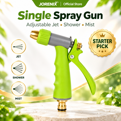 All-in-One 5-Piece Adjustable Hose Spray Gun Set for Cleaning, Rinsing & Watering