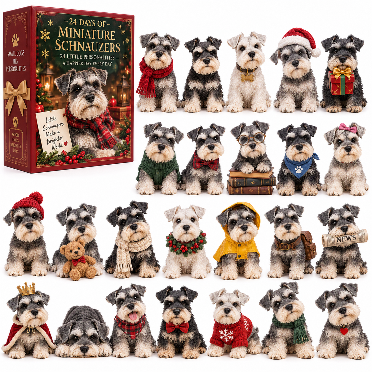 🎁24 Days of Schnauzer Love – A Little Bearded Friend Every Day🔥