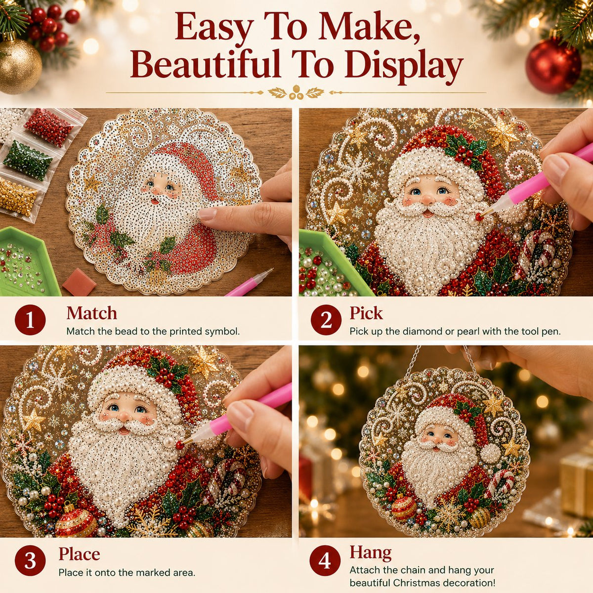 💎 DIY Diamond Painting Ornament Kit – Create a Little Joy for Every Season