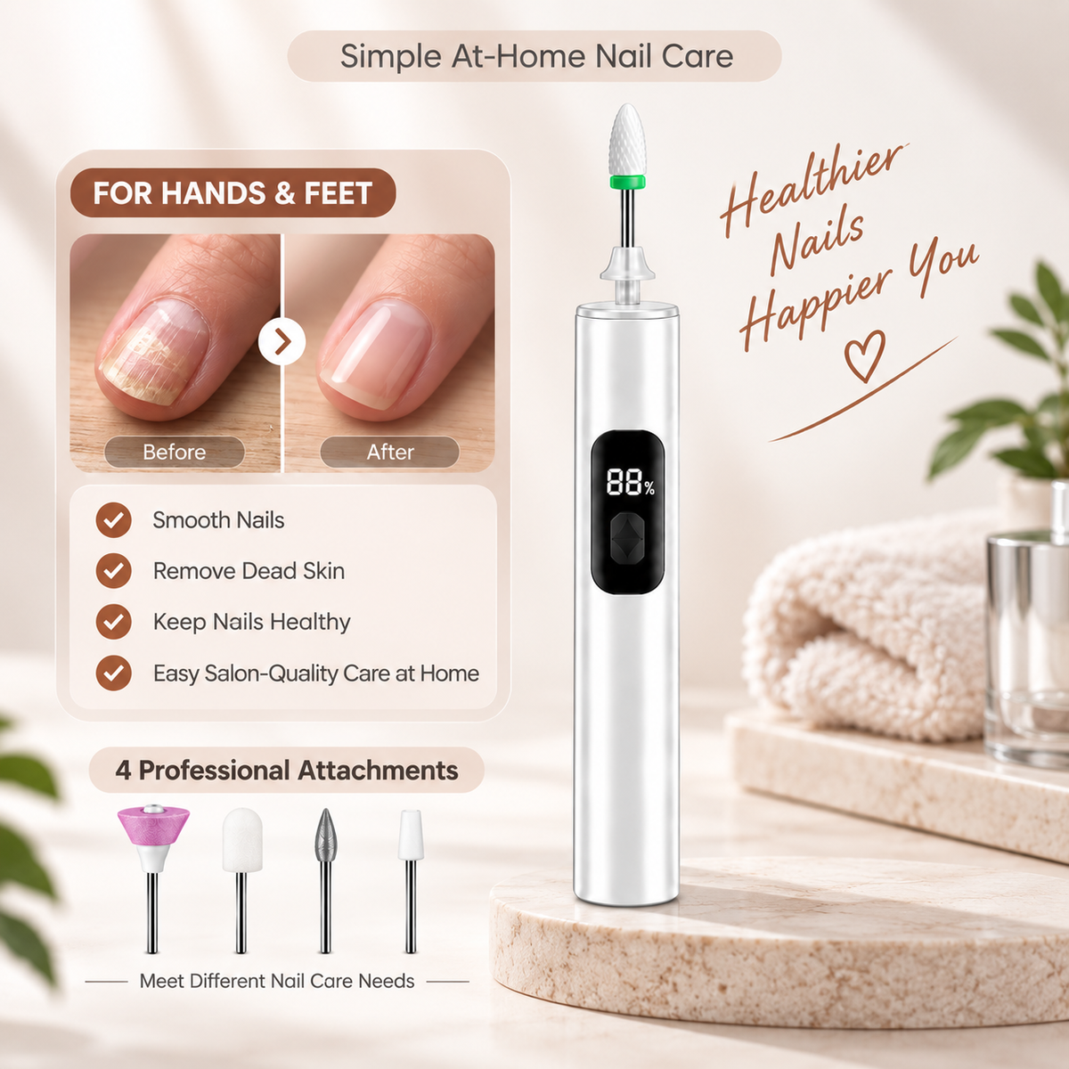 ✨  Jorenix® Professional Electric Nail Drill Kit – Salon-Quality Manicure & Pedicure at Home