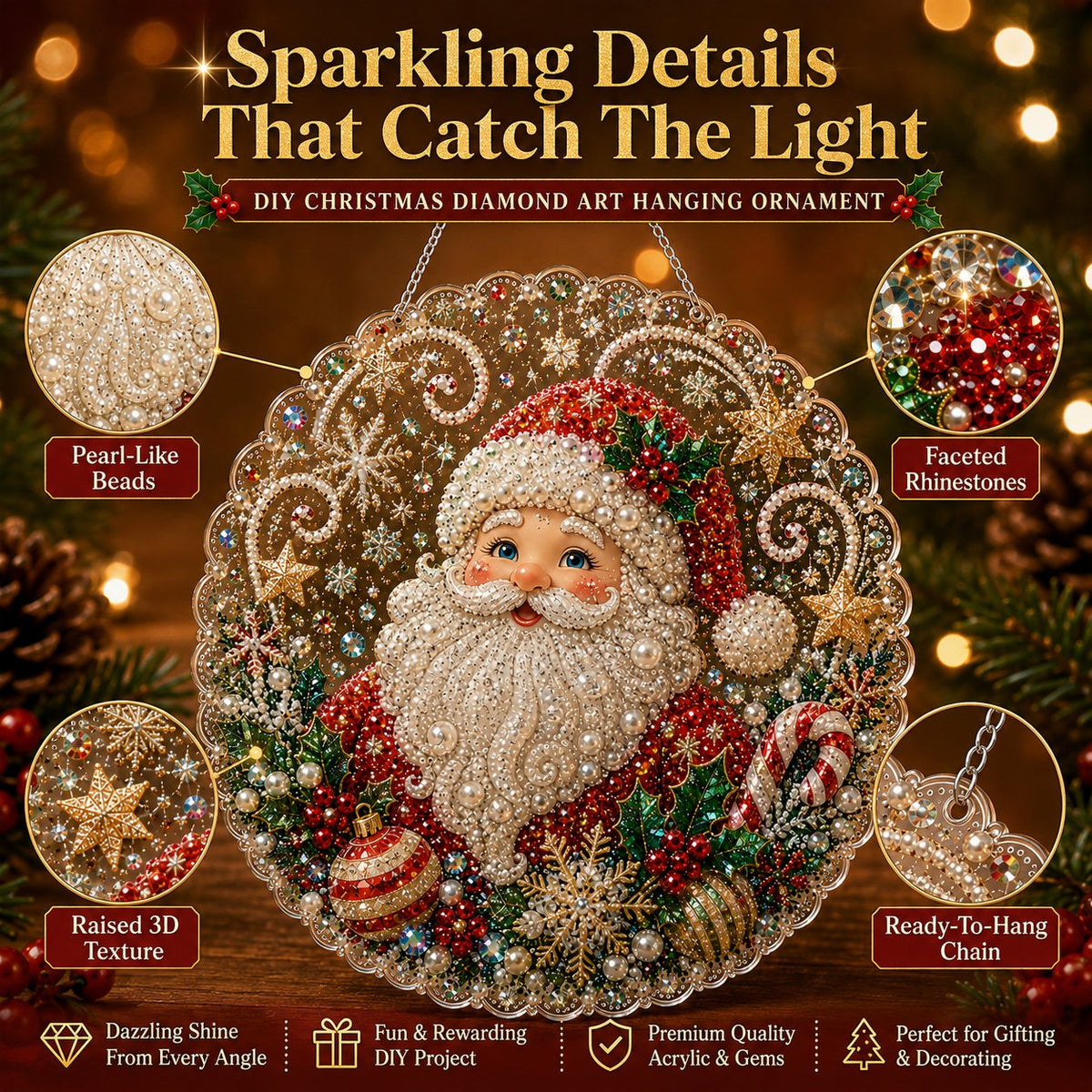 💎 DIY Diamond Painting Ornament Kit – Create a Little Joy for Every Season